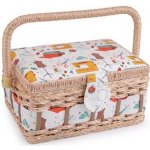 Kazeta - košík na šicí potřeby - bílá/šicí stroj – Sleviste.cz