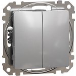 Schneider SDD113108 Přepínač dvojitý střídavý ř.6+6, aluminium – Hledejceny.cz