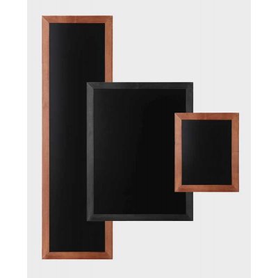 klapramy.eu CHBBR40x120 dřevěná křídová tabule s oblým profilem barva tmavě hnědá 40 x 120 cm