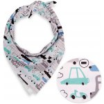 Biante dětský bavlněný šátek Sandra SA-199 Autíčka a autobusy – Zboží Dáma