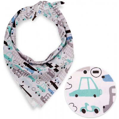 Biante dětský bavlněný šátek Sandra SA-199 Autíčka a autobusy – Zboží Dáma