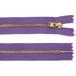 Kovový zip no.3 nerozepínací 14cm fialový (zlaté zoubky) YKK – Hledejceny.cz