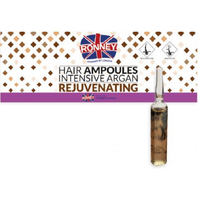 Rooney Hair ampoules Argan Intensive Rejuvenating ampule na vlasy 12 x 10 ml