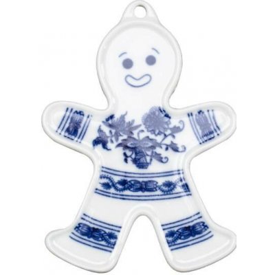 Český porcelán Vánoční ozdoba perníček cibulový porcelán 10472 – Sleviste.cz
