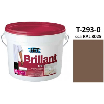 Het BRILLANT 100 3 kg interiérová barva odstín T-293-0 cca RAL 8025 hnědý blassbraun