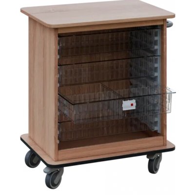 DEXTER 22 TRANSPARENT vozík boxový, otevřený, 880x750x520 mm, dub bardolino – Hledejceny.cz