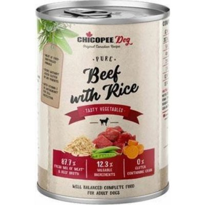 Chicopee Dog Pure Beef with Rice 400 g – Zboží Mobilmania