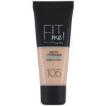 Maybelline Fit Me! Luminous + Smooth SPF18 Foundation 105 Natural Ivory tekutý make-up pro sjednocenou a rozjasněnou pleť 30 ml – Sleviste.cz