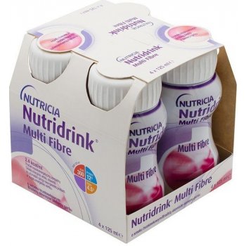 NUTRIDRINK MULTI FIBRE S PŘÍCHUTÍ JAHODOVOU POR SOL 4X200ML