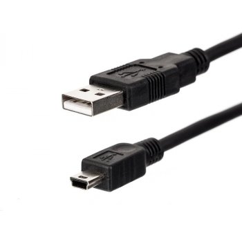 Netrack 203-01 USB AM / MINI 0,1m, černý