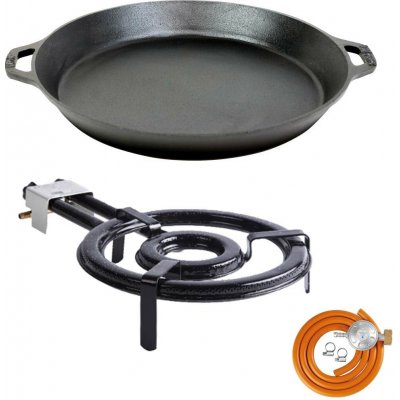 Gastro SET 50/35 Masivní litinová pánev Valhal 50 cm, paella hořák 7,2 kW B 350mm Vaello Flat + připojení PB, VH50H-7135-X2, SN Combo – Zboží Mobilmania