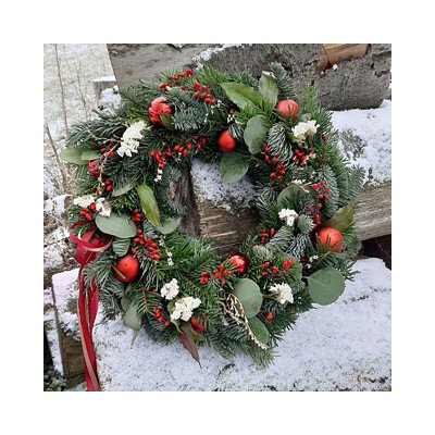 Balkonika Vánoční věnec na dveře elegán II 70 cm – Zboží Dáma