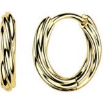 Šperky4U Zlacené ocelové náušnice kruhy 13 mm OPN2037GD-13 – Hledejceny.cz