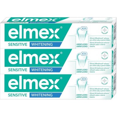 Elmex Sensitive zubná pasta Whitening 3 x 75 ml – Zboží Mobilmania