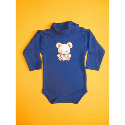 Arex ČR Body s rolákem hladký úplet potisk tmavěmodrá – Hledejceny.cz