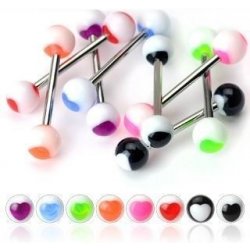 Šperky4U piercing do jazyka akrylát PJ01130-WK