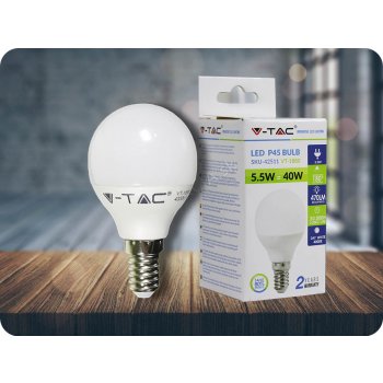 V-tac E14 LED žárovka 5.5W, P45 Teplá bílá