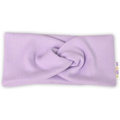 Baby Nellys Hand Made Dvouvrstvá žebrovaná čelenka lila – Hledejceny.cz
