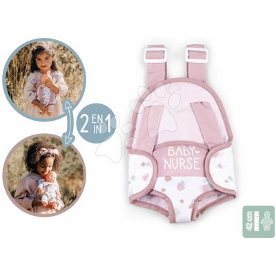 Smoby Klokanka pro 42 cm panenku Baby Carrier Natur D'Amour Baby Nurse ergonomický nosič – Zboží Mobilmania