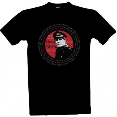 Tričko s potiskem všech :- 30 případů Majora Zemana pánské černá – Zboží Dáma