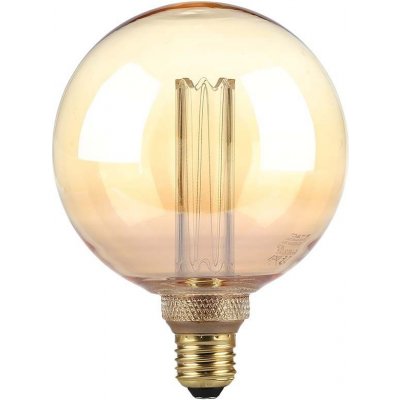 V-TAC E27 LED FILAMENT žárovka 4W, 200lm, G125, 1800K – Zboží Mobilmania