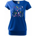 MALFINI Tričko City s potiskem jemné kytičky 05-královská modrá – Hledejceny.cz