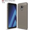 Pouzdro a kryt na mobilní telefon Samsung Pouzdro JustKing plastové s broušenou texturou Samsung Galaxy A8 Plus 2018 - šedé