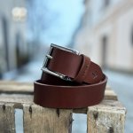 VAGUS pánský pásek kožak hnědý – Zboží Dáma