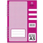 Bobo blok kroužkový blok A5 linkovaný boční spirála 50 listů – Zboží Živě
