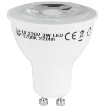 Omnilux LED žárovka 230V GU-10 1x3W COB LED 2700K teplá bílá