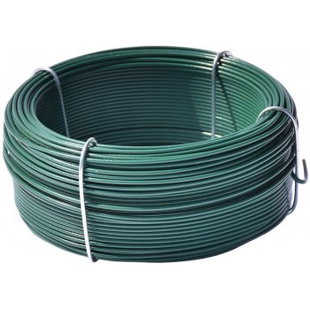 Vázací drát poplastovaný - drát 1,0/1,4 mm, délka 50 m, zelený