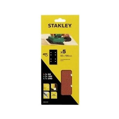 Stanley Brusné papíry pro vibrační brusku 93 x 230 mm děrované, 2x P80, 2x P120, 1x 240, Bosch - ST-STA31597-XJ – Hledejceny.cz