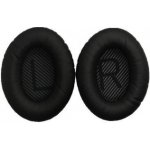 eses kožené náušníky pro sluchátka Bose QuietComfort 2 15 25 a 35 černé s černým vnitřkem – Zboží Živě