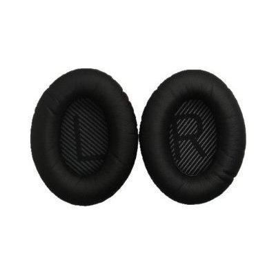 eses kožené náušníky pro sluchátka Bose QuietComfort 2 15 25 a 35 černé s černým vnitřkem – Zboží Živě
