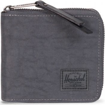 HERSCHEL Peněženka na zip Walt tmavě šedá lesklá + coin