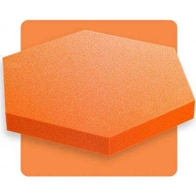Akustický panel šestiúhelník oranžový 50x50 cm tloušťka 5cm hexagon – Hledejceny.cz