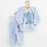 New Baby Kojenecká souprava tričko a tepláčky Happy Elephant blue – Zboží Dáma