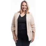 Italy fashion dámské dlouhé sako SCARLET Černá – Zboží Dáma