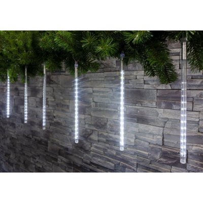 MagicHome Řetěz Icicle 240 LED studená bílá 8 rampouchů vodopádový efekt 230 V 50 Hz IP44 exteriér osvětlení L-2,50 x 0,30 m ST8090734A