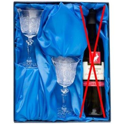 Bohemia Crystal Víno set lahev vína a 2 ks broušených skleniček 170 ml – Zbozi.Blesk.cz