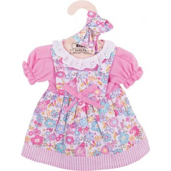 Bigjigs Toys Růžové květinové šaty pro panenku