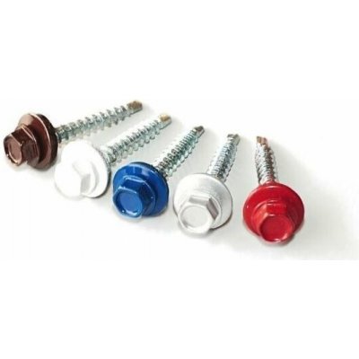 Střešní šroub + EPDM 4,8 x 20 mm, samovrtný - Tmavě modrá RAL 5010 / balení 200 ks – Hledejceny.cz