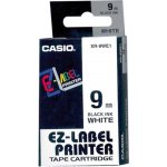 Casio originální páska do tiskárny štítků, Casio, XR-9WE1, černý tisk/bílý podklad, nelaminovaná, 8m, 9mm – Hledejceny.cz