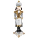 Clayre & Eef Stříbrná vánoční dekorace Louskáček - 8*8*24 cm – Hledejceny.cz