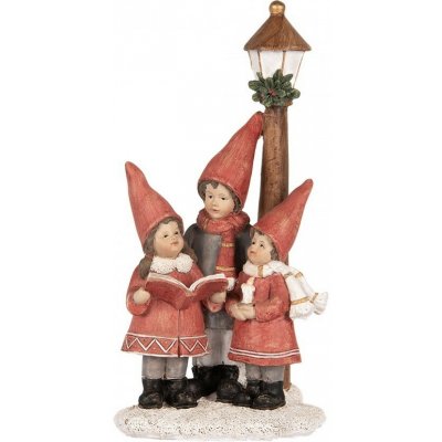 Clayre & Eef Vánoční dekorace zpívající sbor děti u lampy - 11*8*21 cm – Hledejceny.cz
