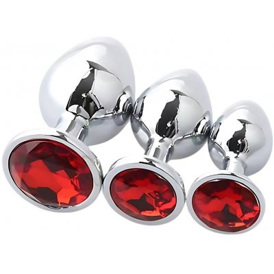 Hot Imagine Sada ocelových análních kolíků Red – Zboží Dáma