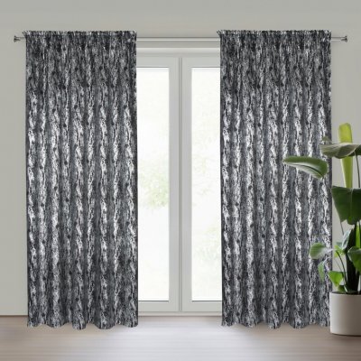 EUROFIRANY ZATEMŇOVACÍ ZÁVĚS NA PÁSCE ELISE 140X270 CM ČERNÁ – Hledejceny.cz