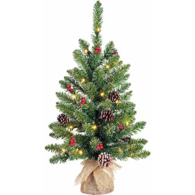 Black Box Trees Umělý vánoční stromeček Creston juta s námrazou 20 LED 60 cm – Hledejceny.cz