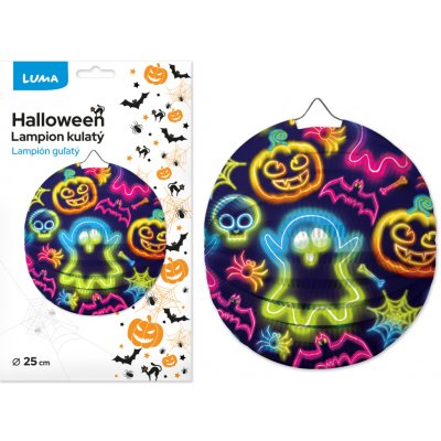 LUMA Lampion 25 cm kulatý HALLOWEEN neon – Hledejceny.cz