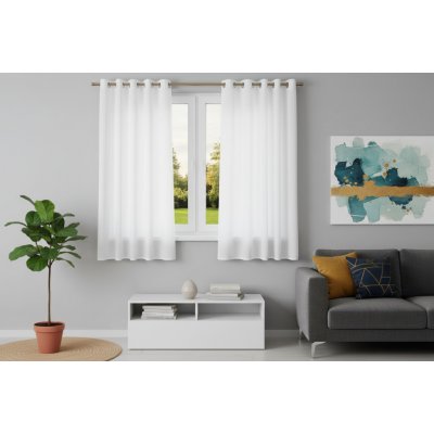 Dekorační záclona s kroužky BASIC bílá 145x170 cm (cena za 1 kus) MyBestHome – Zboží Dáma